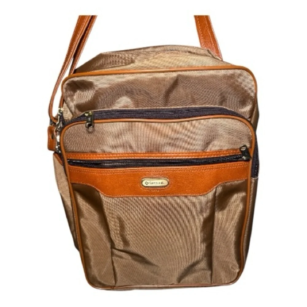 Vintage Samsonite Shoulder Messenger Luggage Bag Tan Brown